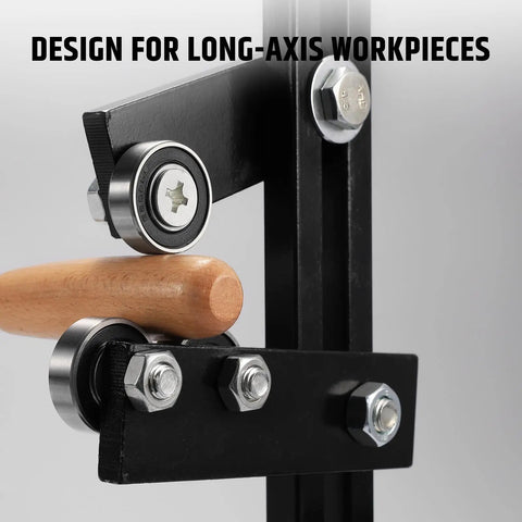 L Shaped Wood Lathe Steady Rest Featuring Adjustable Three Wheel Cast Iron Mount Stops Radial Jitter Dead In Its Tracks For Long Timber Turns Keeps Your Stock Locked Down Tight Always