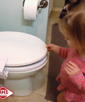 Lid Lok Toilet Seat Safety Latch For Easy One Hand Lock White 1 Pack Tool Free Install fits most standard toilets with toddler nearby