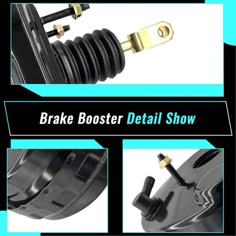 Heavy Duty Vacuum Power Brake Booster For Ford Escape And Mercury Mariner 2008 To 2012 Plus Mazda Tribute close-up showing steel build and details.