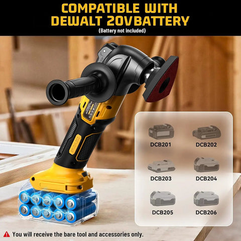 Cordless Oscillating Multi Tool 20V Brushless Power Tool for wood, metal, drywall cutting with battery compatibility chart