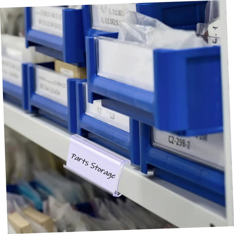 Heavy Duty PVC Wire Shelf Label Holders 30 Pack Clear Display Fronts Kick The Clutter Keep Tight Retail Setup Smooth Price Tag Swaps No Sweat Store Organization