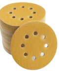 Stack of 5 Inch 120 Grit Hook And Loop Sanding Discs with 8 Holes For Random Orbit Sander, 100 Pack Durable Velcro Discs