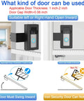 Anti Theft Video Doorbell Mount For Video Doorbell First Gen 2 3 3 Plus 4 And 2020 Model No Drilling Adjustable Bracket on door illustration