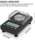 Pro Grade High Precision 100g Milligram Scale 0.001g Readability with LCD display and draft shield