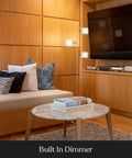 Tree Floor Lamp For Living Rooms And Offices, dimmable LED spotlight tall lamp beside sofa in modern living room with wood decor