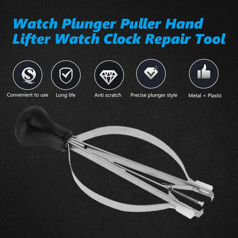 Watch Hand Remover Tool With Compression Spring Hand Puller Lifter For Pro Watch Repair Gear Non Scratch Plastic Tips Center Plunger Keeps Hands Steady Professional Watchmaker Accessory