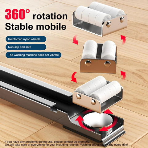 Triharyar Heavy Duty Appliance Rollers With 360 Degree Swivel Wheels and Telescopic Adjustable Legs for Moving Furniture, showing nylon wheels.