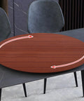 Total Game Changer Bamboo Lazy Susan Turntable 90cm Rotating Serving Tray on a dining table.