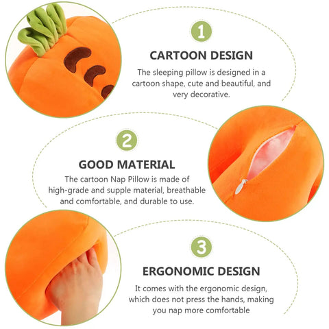 Breathable Face Down Desk Pillow For Comfy Naps Ergonomic Office Nap Support with cartoon design and breathable fabric