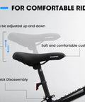 Close-up of saddle adjustment feature on Fat Tire Mountain Bike For Kids 20x4 Inch With Dual Disc Brakes Suspension Fork 7 Speed All Terrain MTB.