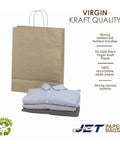 Kraft Paper Bags With Twisted Handles 12.5 By 6.5 By 15.5 Inch Brown Bulk Pack Of 300 For Small Business Merchandise