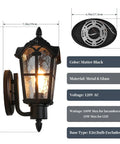 Heavy Hitter 16 Inch Large Outdoor Wall Light Fixtures Built Tough Exterior Metal Lantern Sconces with glass details and durable design.