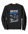 Classic Fit Vise And Gauge Square Sweatshirt For Machinist Men Gifting CNC Machine Tooling Enthusiasts With Seamless Comfort And Durable Rib Collar Perfect For Shop Life, black with tool print.