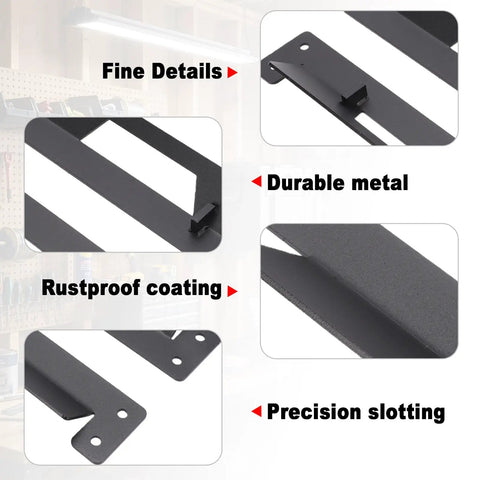 Close-up of Truck Underbody Tool Box Mounting Kit with heavy-duty rustproof metal brackets and precision slotting features.