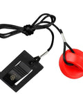 Magnetic Treadmill Safety Key Replacement Fits Most Treadmills Works With NordicTrack Weslo Golds Gym Freemotion HealthRider Easy Clip To Clothing For Quick Hands Free Stop And Reliable Security Lock, black ABS round key with red clip