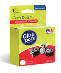 Box of Glue Dots for Double-Sided Craft Dots Half Inch Permanent Adhesive Points, 200 Clear Dots On Roll, Acid-Free Safe For Photos.