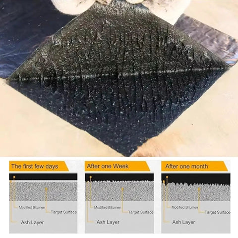 Built Tough 2mm Thick Butyl Roof Repair Tape Self Adhesive Aluminum Foil showing moisture barrier layers for effective sealing.