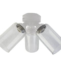 Bubble Glass Shade Replacement 3 Pack For Screw Fixed Fixtures Clear Lip Cylinder Seeded Glass Mounted on Fixture