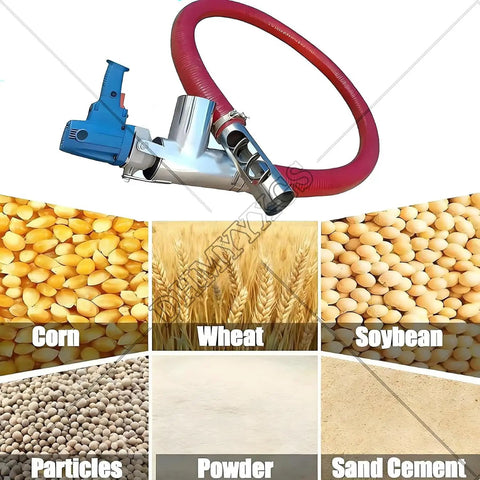 Heavy-Duty Screw Conveyor 1500W Electric Auger For Sand Cement Pellets Fertilizers 2m Long Built Tough Agriculture Construction