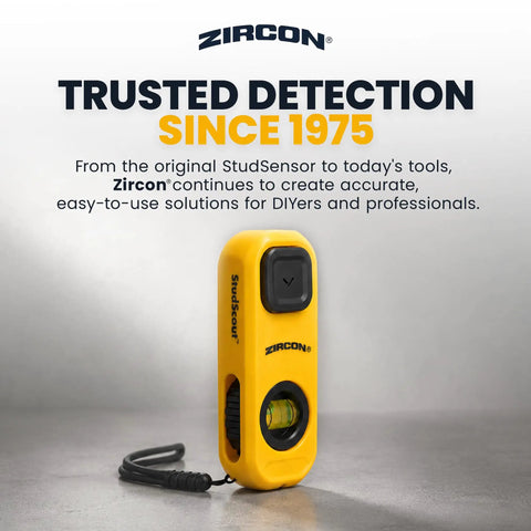 Magnetic Stud Finder With Built In Level And Marker yellow plastic wall stud detector with cord and level window