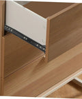 Heavy Duty Under Mount Drawer Slides For Dressers And Cabinets Made From Solid Cold Rolled Steel installed in a wooden dresser.