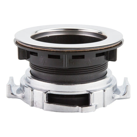 EZ Mount Garbage Disposal Sink Flange Kit With Twist And Lock Installation, Removable Splash Guard, Easy Mount mechanism side view