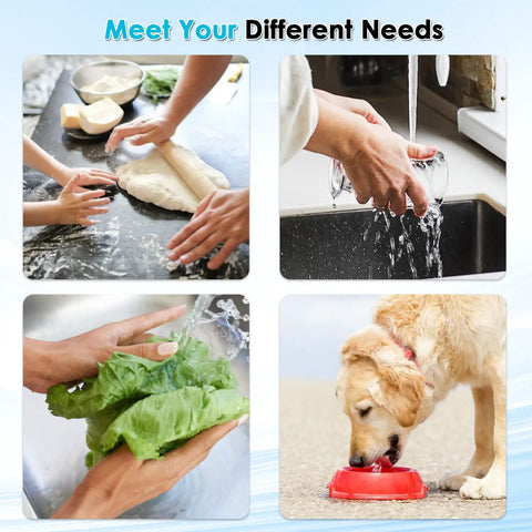 Faucet Water Filter For Sink With Rapid Flow 400 Gallon Faucet Mount Filtration System showing diverse usage scenarios.