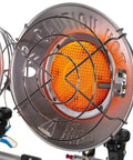 Portable 30,000 BTU Propane Tank Top Heater With Infrared Dual Burners, Safety Shut-Off Valve, And Tip-Over Switch