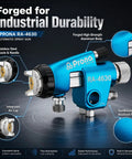 Top Shelf Hvlp Gravity Feed Spray Gun Built Tough With 1.5 Mm Nozzle, featuring stainless steel nozzle and anodized finish.