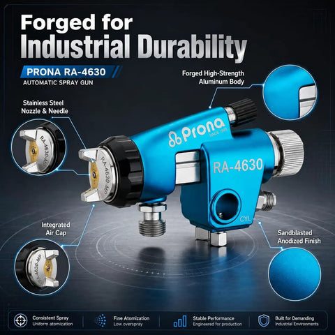 Top Shelf Hvlp Gravity Feed Spray Gun Built Tough With 1.5 Mm Nozzle, featuring stainless steel nozzle and anodized finish.