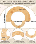 Wooden Fan Assembly Jig For 13-Inch Handheld Fans, Magnetic Clamp Template For DIY Making And Sublimation Crafting, Precision Alignment Tool dimensions