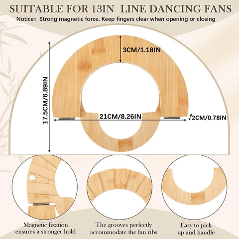 Wooden Fan Assembly Jig For 13-Inch Handheld Fans, Magnetic Clamp Template For DIY Making And Sublimation Crafting, Precision Alignment Tool dimensions