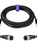 M12 A Code 4 Pin Female To Female Connector Cable With Molded PVC Jacket, Industrial Sensor Lead, 2 m 22 AWG, coiled view