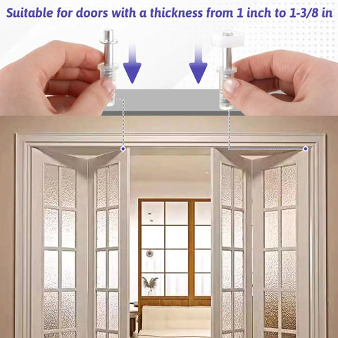 8 Pack Spring Loaded Bi-Fold Door Hardware Kit For Folding Closet Doors Pocket Doors And Barn Doors Top Roller Guide Wheel
