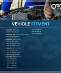 Vehicle fitment chart for 12V 94 Amp 10SI Style Marine Alternator Upgrade with mechanic working on engine