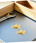 Get Cool 2pcs Vintage Zinc Alloy Toggle Latch Buckle Locks For Toolboxes And Jewelry Cases Super Durable Metal Box Hasp Replacement visible on a toolbox.