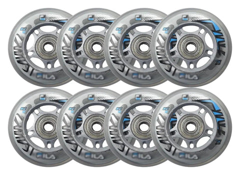 Set of 8 Inline Skate Replacement Wheels 72Mm 76Mm 82A for Indoor Outdoor Use with Bearings, high performance roller skate wheels