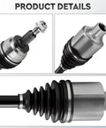 Heavy Duty Front CV Axle Shaft Compatible With Dodge Ram 1500 4wd 2002 To 2011 Both Sides, showcasing end fittings and boot design.