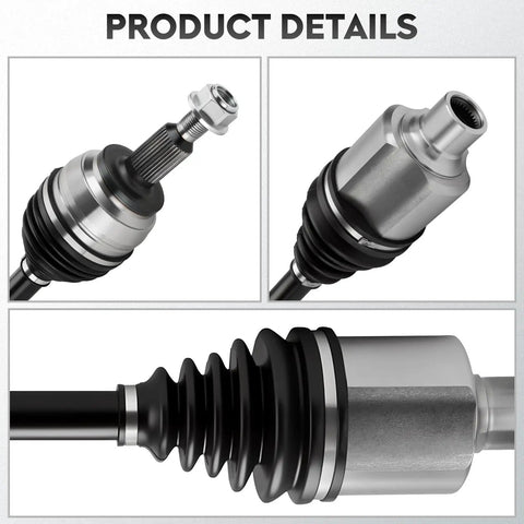 Heavy Duty Front CV Axle Shaft Compatible With Dodge Ram 1500 4wd 2002 To 2011 Both Sides, showcasing end fittings and boot design.