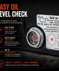 Easy oil level check with sight glass for Heavy Duty Two Cylinder Cast Iron Air Compressor Pump Built Tough To Knock Any Job Out.