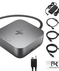 Thunderbolt 4 Docking Station For Laptop Charging Bundle Delivering Dual Screen Hookup And 280W Power Adapter with cables.