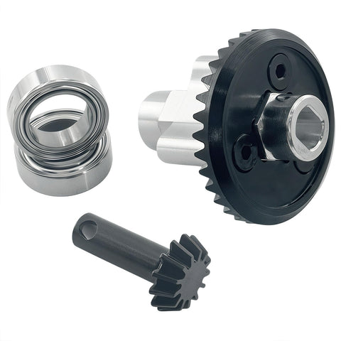 Bevel Gear Set 13T 33T for One Twelfth RC Car Axle with Bearings Upgrade Hardened Steel Differential Bevel Gears