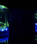 Next Gen Fluoro Lava Lamp With FluoroGel Color Burst Neon Glow For Desk Or Room Decor 4 Inch Round Light Show That Uses Fluorescence