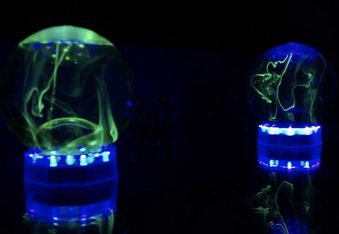 Next Gen Fluoro Lava Lamp With FluoroGel Color Burst Neon Glow For Desk Or Room Decor 4 Inch Round Light Show That Uses Fluorescence