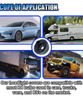 2 Pack 85mm H4 Headlight Dust Covers With 20mm Hole Rubber Seal Protective Covers for Cars SUVs Trucks Application