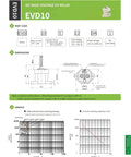 Hella Dependable 1000VDC 10A DC Contactor With Aux Contact Epoxy Sealed For EV Solar And Industrial Systems 12V 24V 48V Coil Options UL Certified technical specifications diagram.