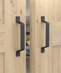 8 Inch Barn Door Handles Set Of 2 Black Heavy Duty Pull Handles for gates, fences, sheds, garages, sliding doors