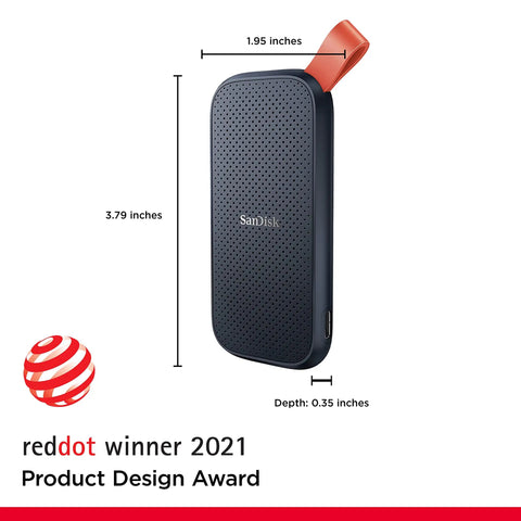 1TB Portable SSD With Up To 800 MB Per Second Read Speeds, USB C And USB 3.2 Gen 2, updated firmware, awarded design