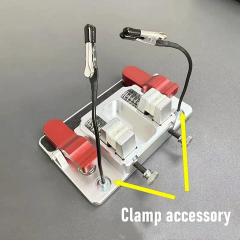 Helping Hands Soldering Station With Double Clamp Design And 12mm Opening Heavy Duty Aluminum Alloy Base Ceramic Clamp for PCB Wiring