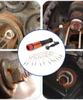 Pro 1100 Watt Induction Bolt Heater Set Features Eight Swappable Coils Plus Rigid Transport Bin, showcasing rusted bolts and heater tool.
